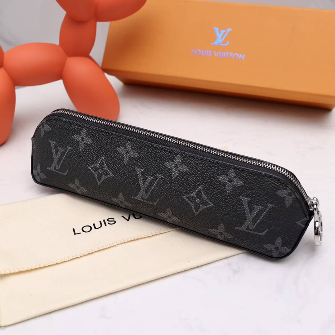 L0vis Vvtt0n Pencil Pouch Elizabeth Monogram Canvas Replica Black GI0009