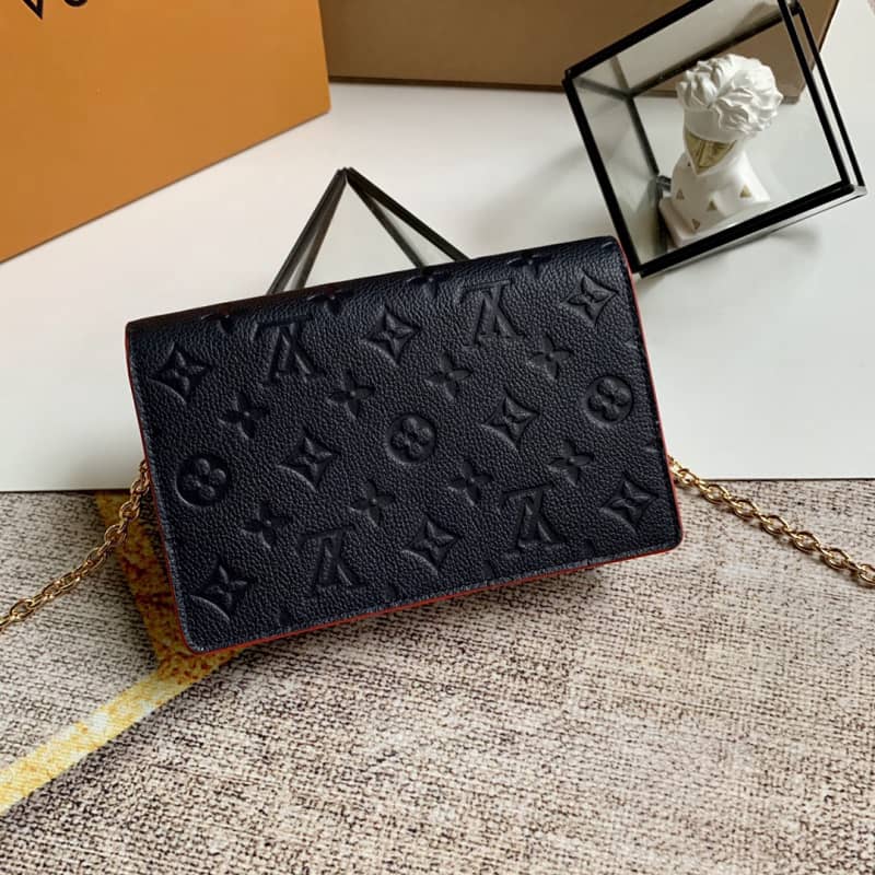 L0vis Vvtt0n Monogram Empreinte Vavin Chain Long Wallet Replica Blue M67839