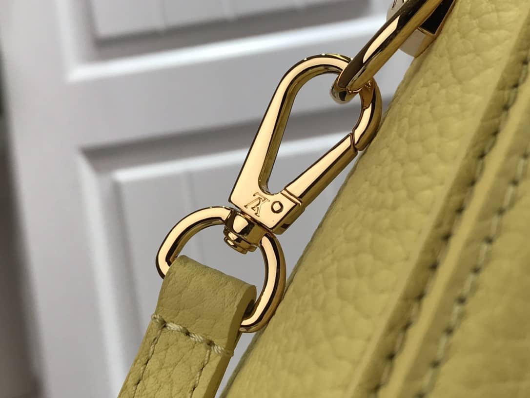 L0vis Vvtt0n Replica Bags Twist PM Pondichery Taurillon Replica Leather Bag Yellow M58691