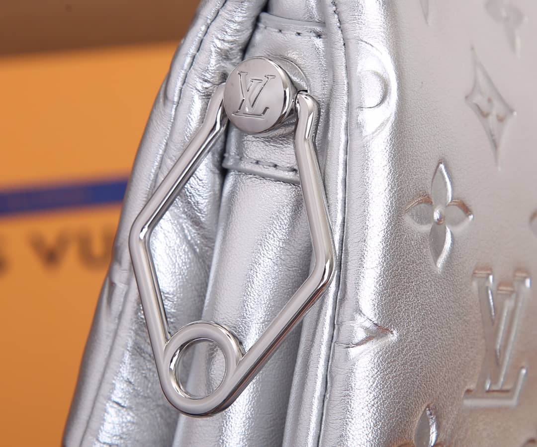 L0vis Vvtt0n Coussin PM Monogram Embossed Replica Crossbody Bag Silver M57790