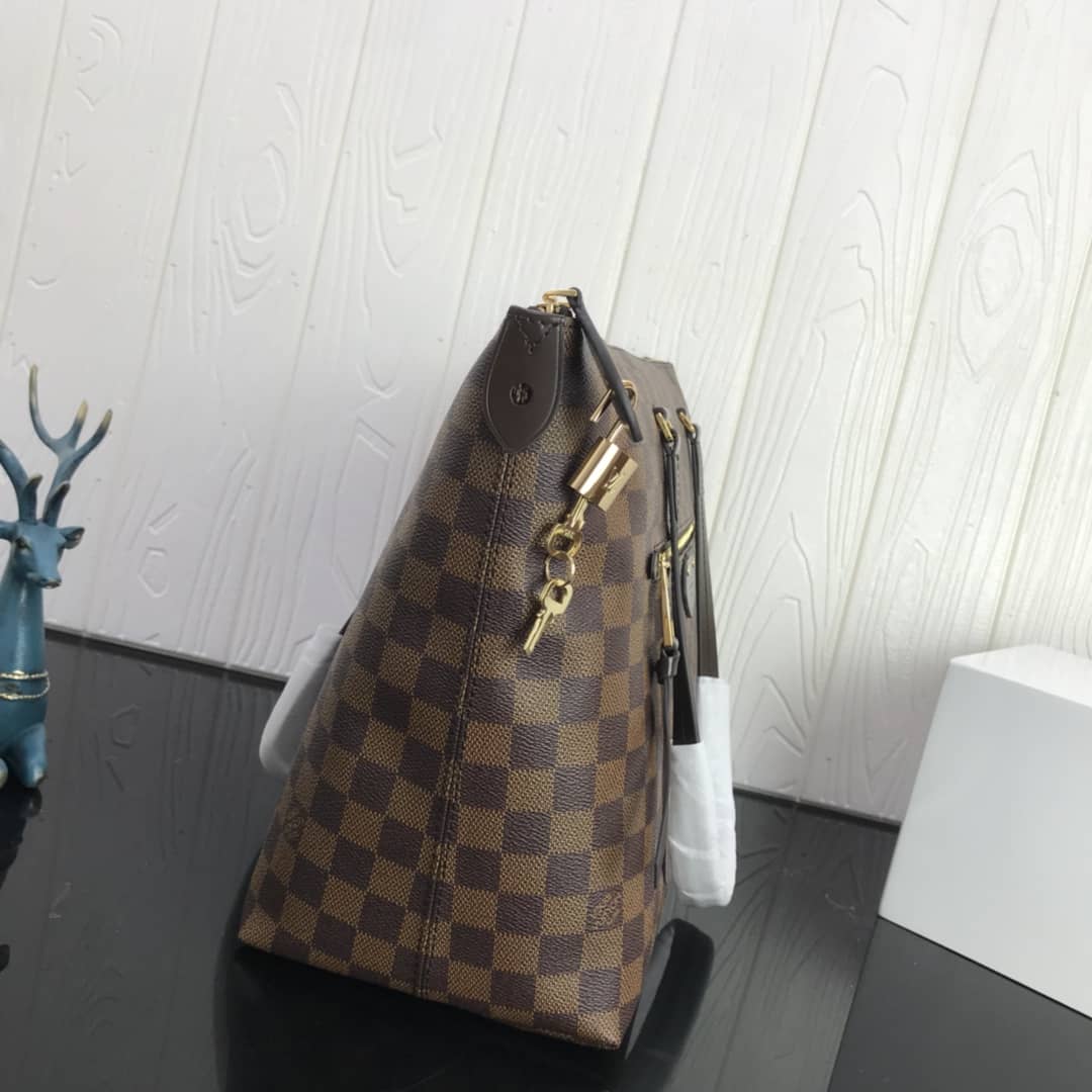 L0vis Vvtt0n Damier Ebene Jena MM Semi Tote Replica Red M42267