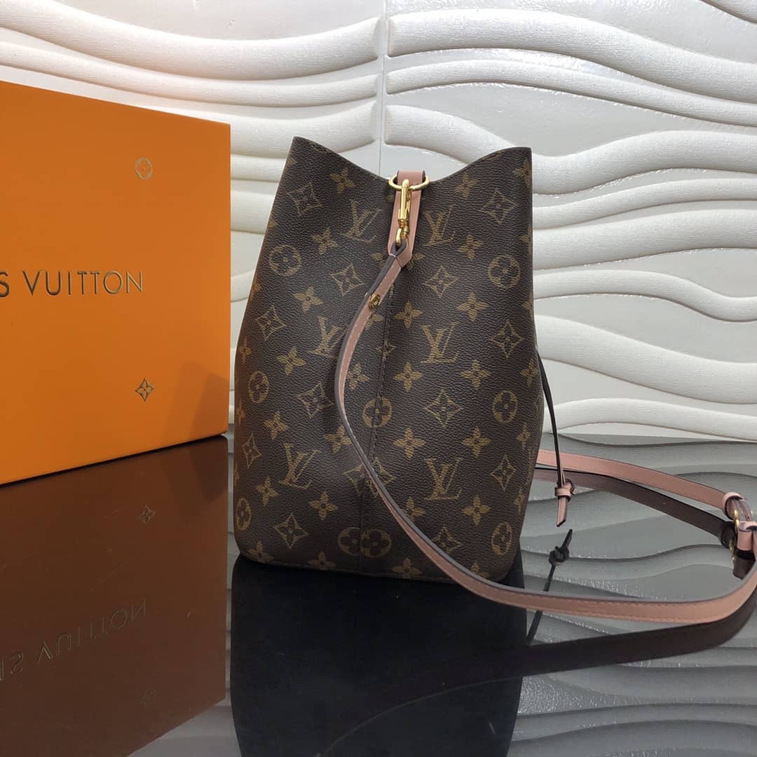 L0vis Vvtt0n Neonoe Replica Bucket Bag Brown Pink M44020