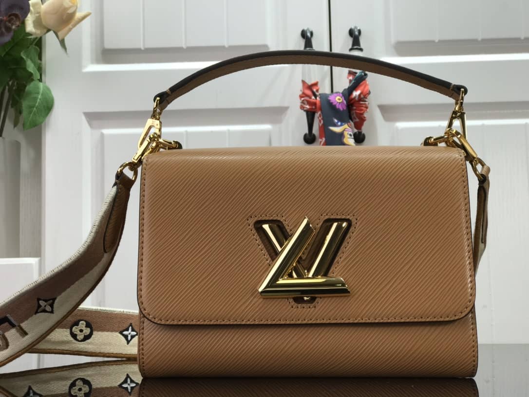 L0vis Vvtt0n Twist MM Golden Lock Handle Epi Leather Replica Crossbody Bag M57506