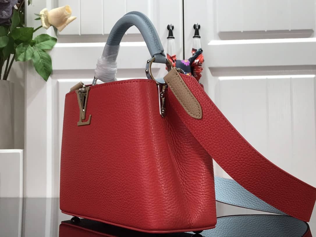 L0vis Vvtt0n Capucines Mini Taurillon Leather Replica Bag Red M57520