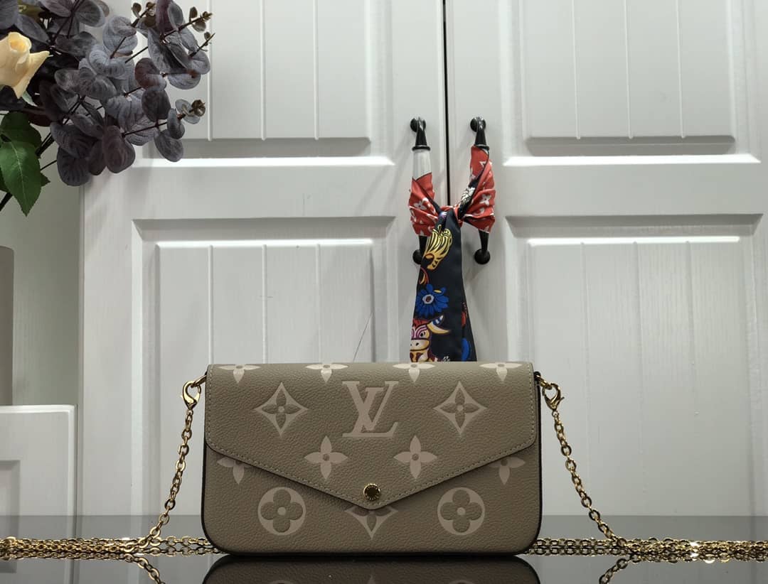 L0vis Vvtt0n Bicolor Monogram Empreinte Replica Pochette Felice Gray M69977