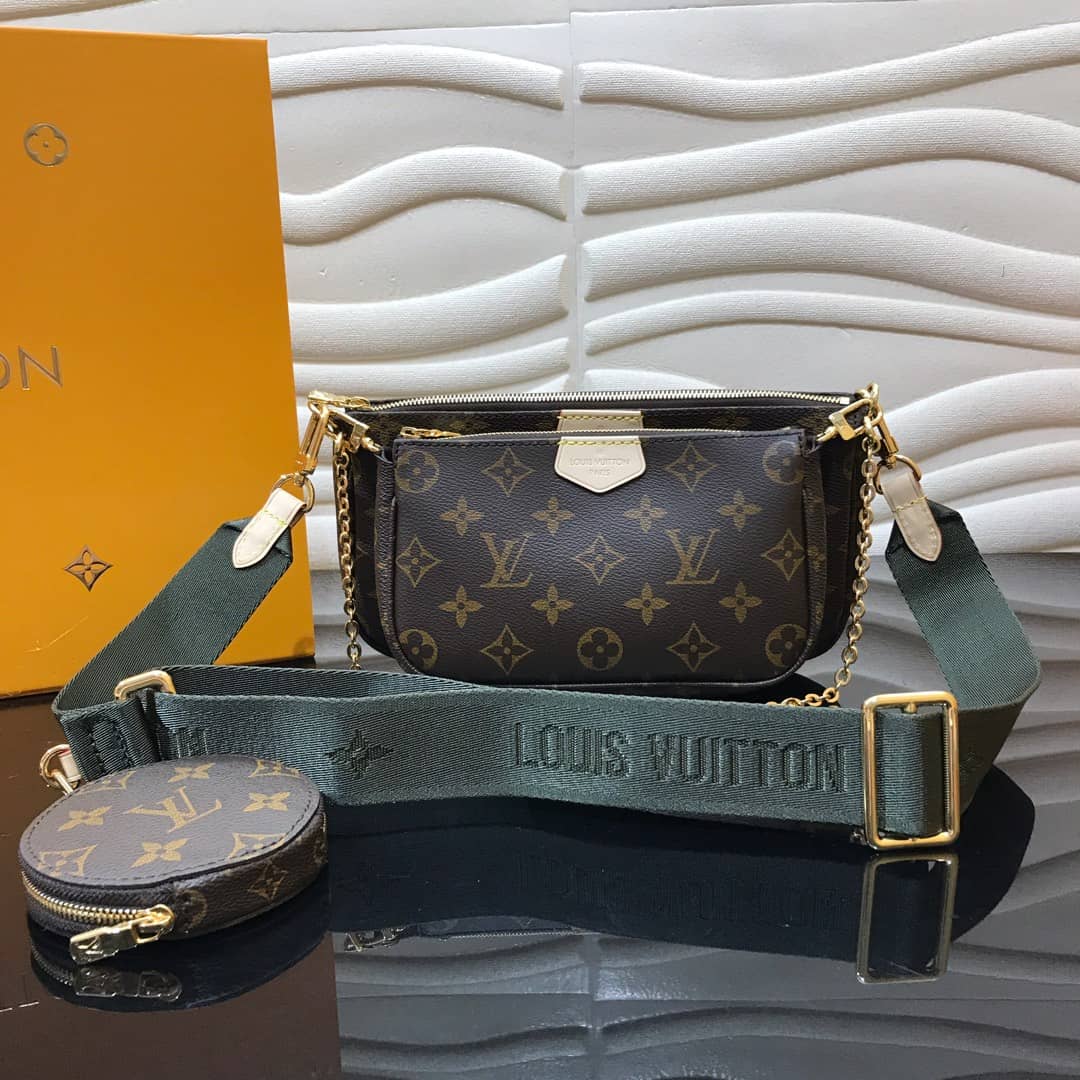 L0vis Vvtt0n Monogram Canvas Multi Pochette Replica Green M44823