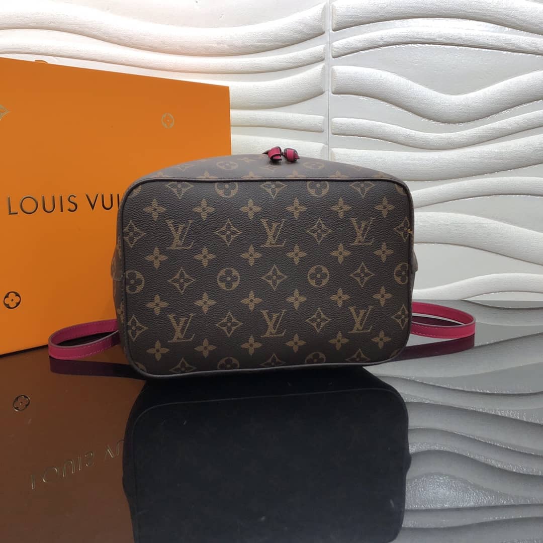 L0vis Vvtt0n Neonoe Replica Bucket Bag Brown Pink Red M44020