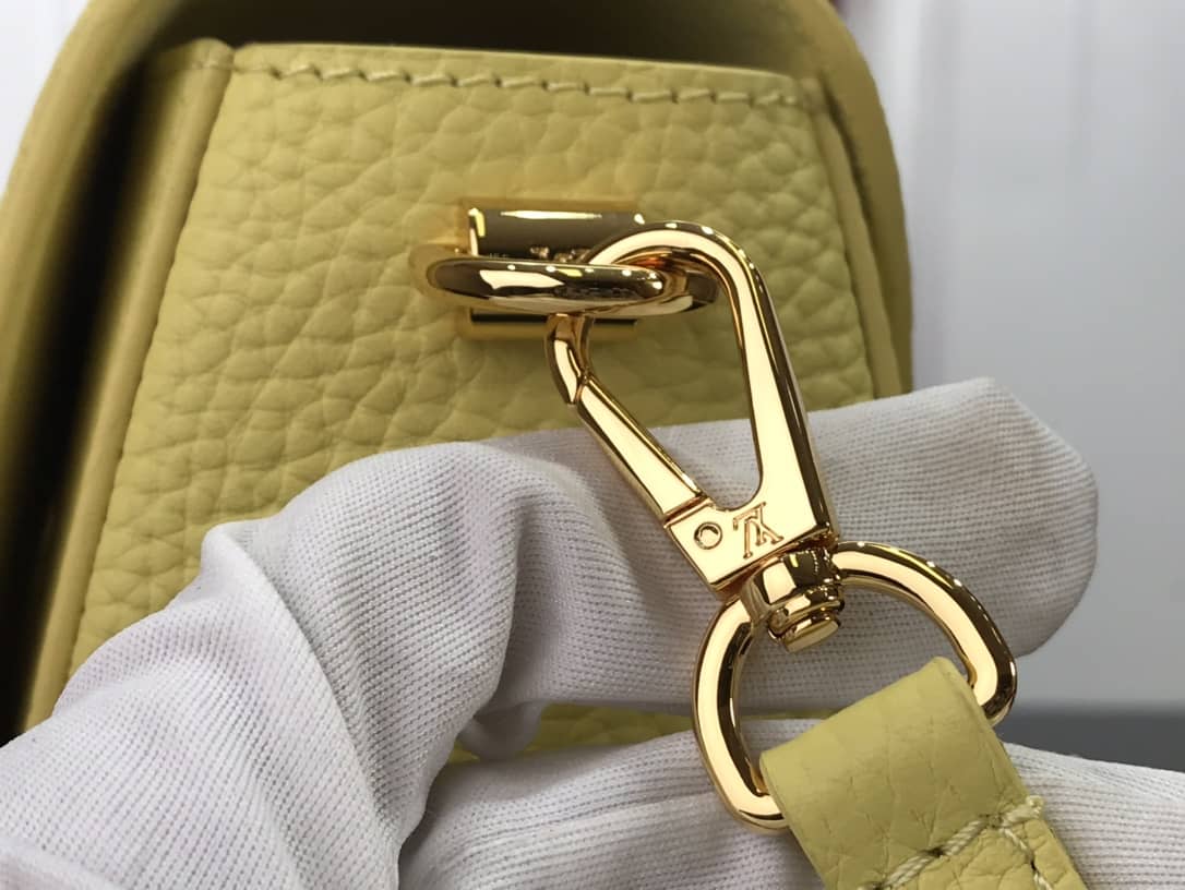 L0vis Vvtt0n Replica Bags Twist PM Pondichery Taurillon Leather Replica Bag Yellow M58691