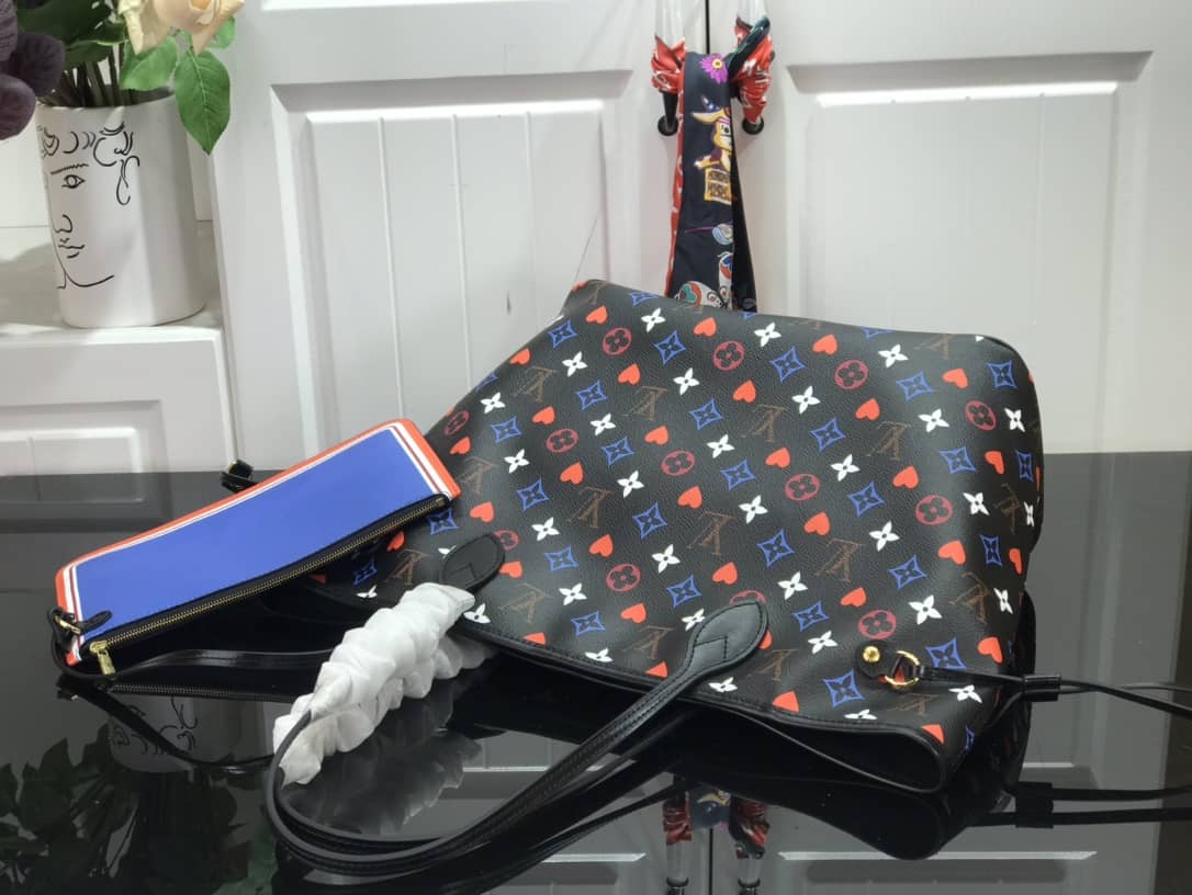 L0vis Vvtt0n Game On Neverfull MM Tote Replica Black M57462