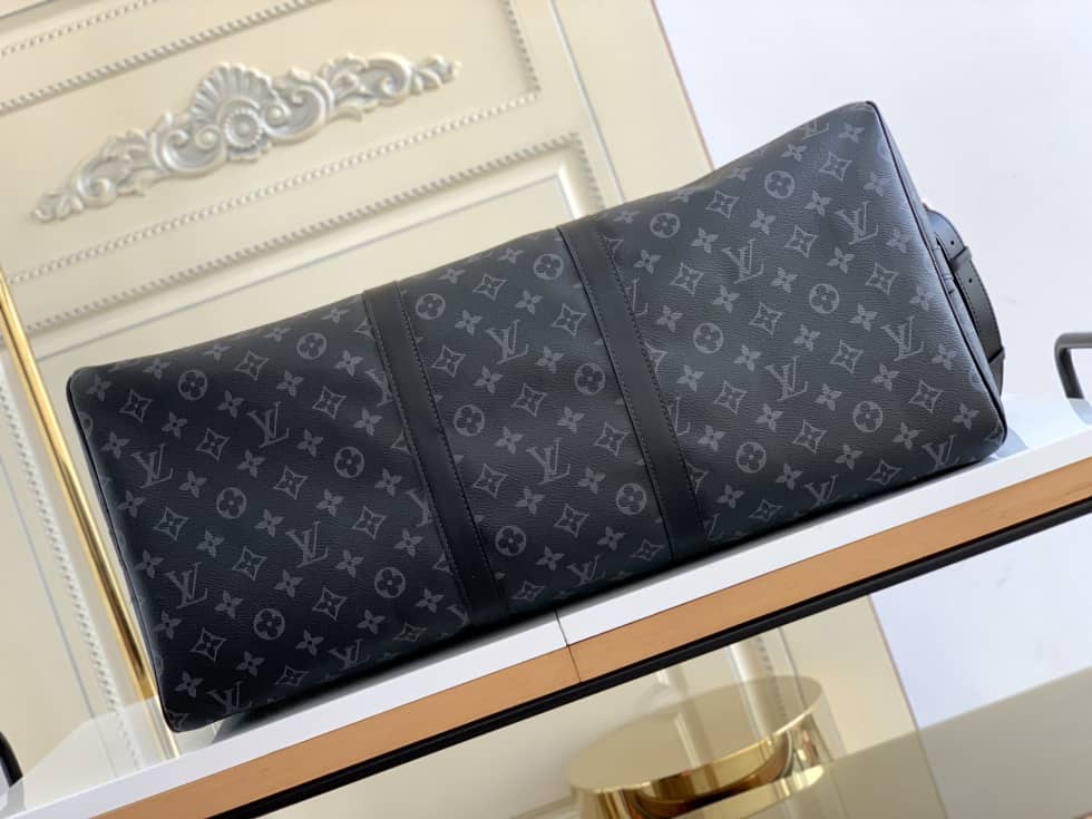 LV Duffle Bag Replica Keepall Bandouliere Duffle 55 Canvas Black M40605