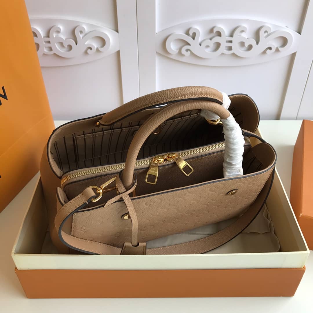 L0vis Vvtt0n Monogram Montaigne MM Shoulder Bag Replica Apricot M41048