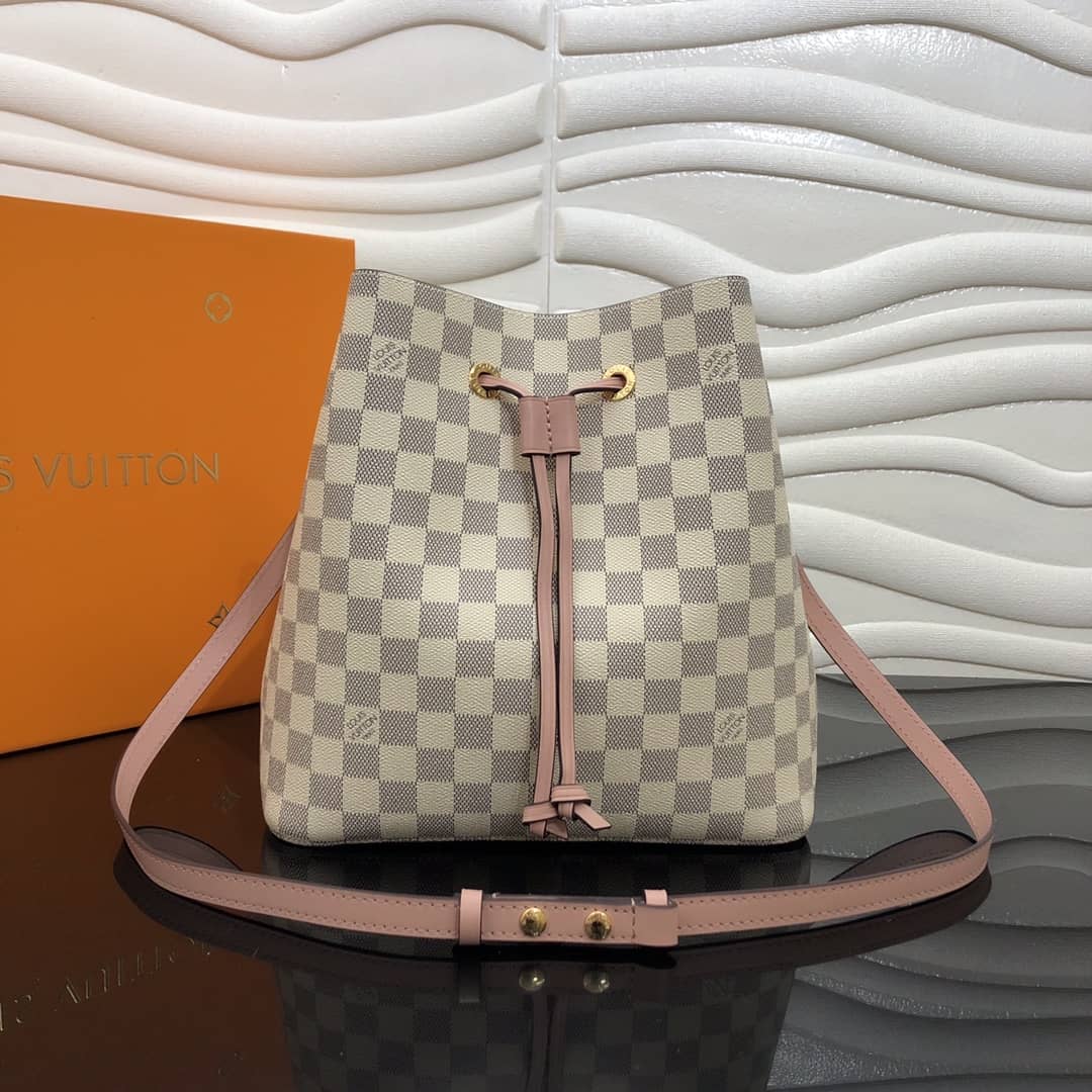 L0vis Vvtt0n Neonoe Replica Bucket Bag Beige Pink M44020