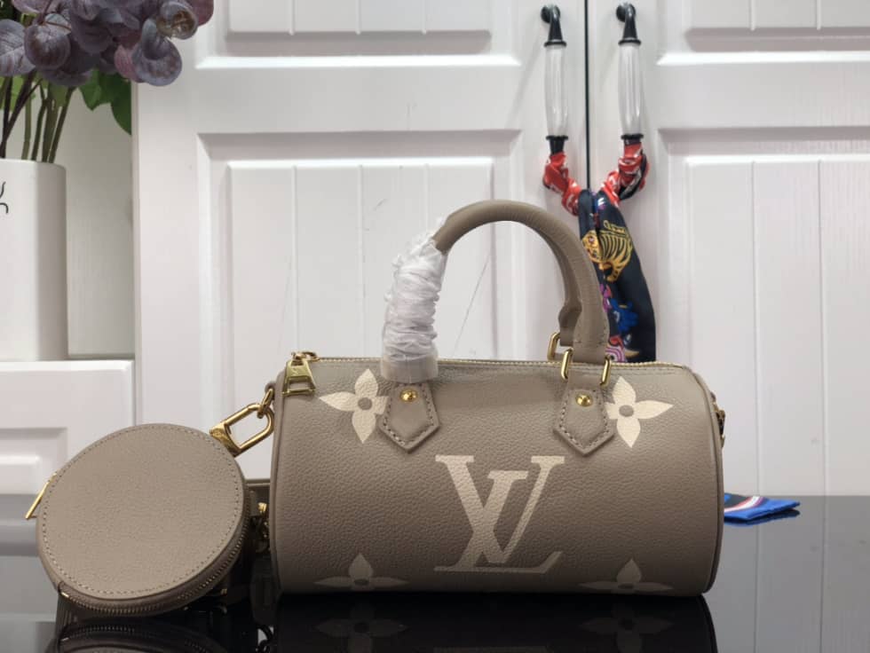 L0vis Vvtt0n Papillon BB Bicolour Monogram Empreinte Leather M46031 Replica Shoulder Bag