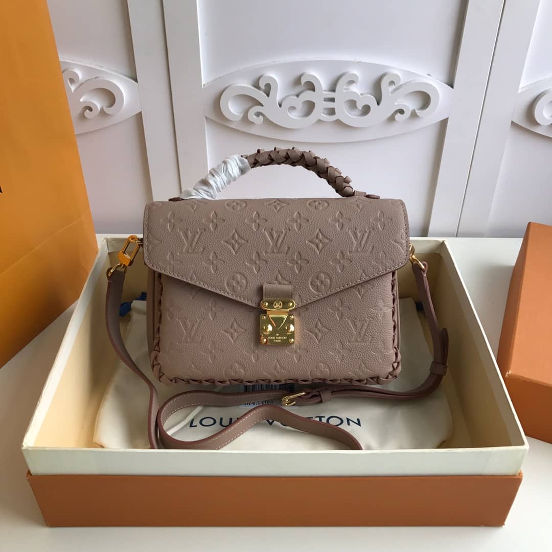L0vis Vvtt0n Pochette Metis Braided Monogram Empreinte Replica Apricot M43942