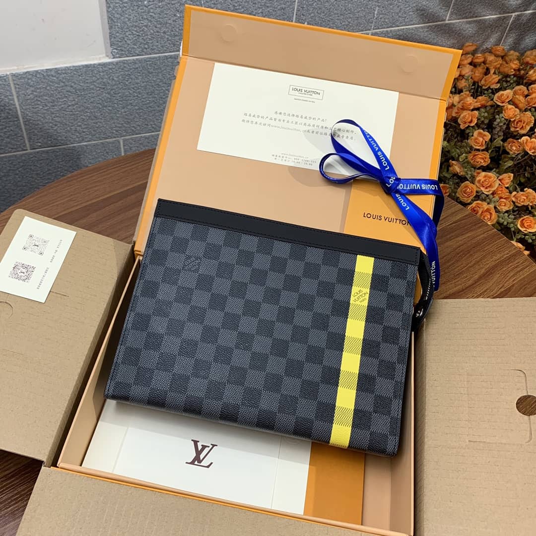 L0vis Vvtt0n Pochette Voyage MM Damier Graphite Canvas Replica N60107