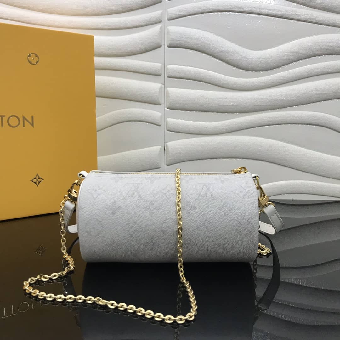 L0vis Vvtt0n Monogram Canvas Mini Round Replica Pochette White M40713