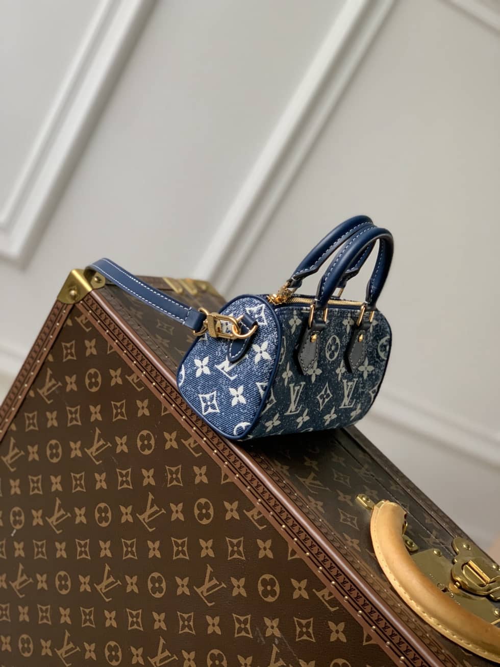 L0vis Vvtt0n Crossbody Dupe Nano Speedy Denim Leather M81168 (ColaReps)