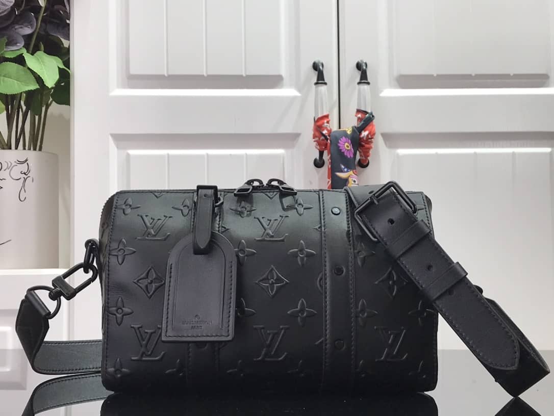 L0vis Vvtt0n Monogram Seal Leather City Keepall Bag Replica M57955