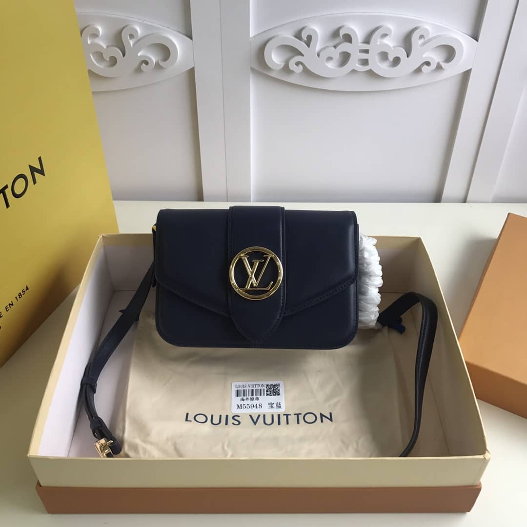 L0vis Vvtt0n Pont9 Neuf Leather Replica Shoulder Bag Blue M55948