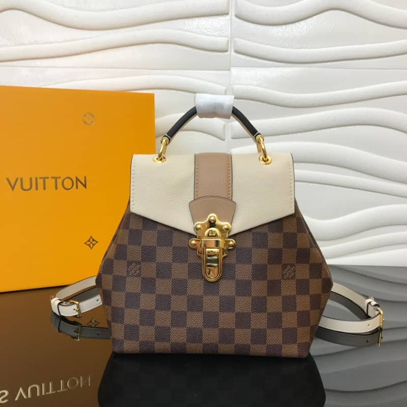 L0vis Vvtt0n Damier Ebene Clapton Replica Backpack Beige N42262