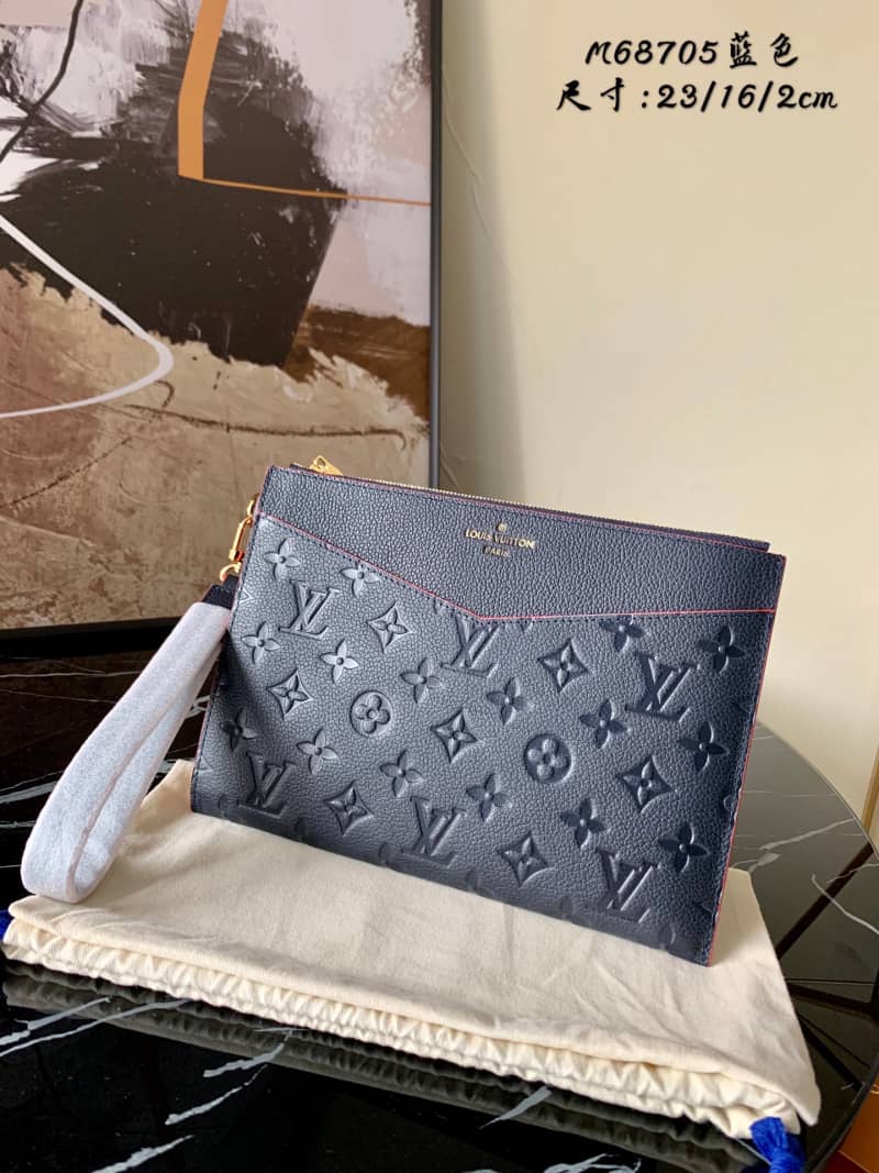 L0vis Vvtt0n Pochette Melanie MM Monogram Empreinte Replica Clutch Blue M68705