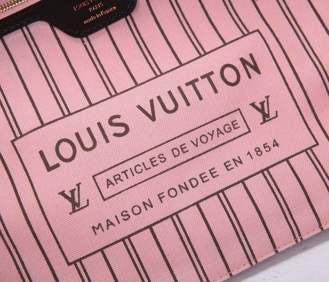 L0vis Vvtt0n Neverfull MM Damier Ebene Tote Replica Pink N41358