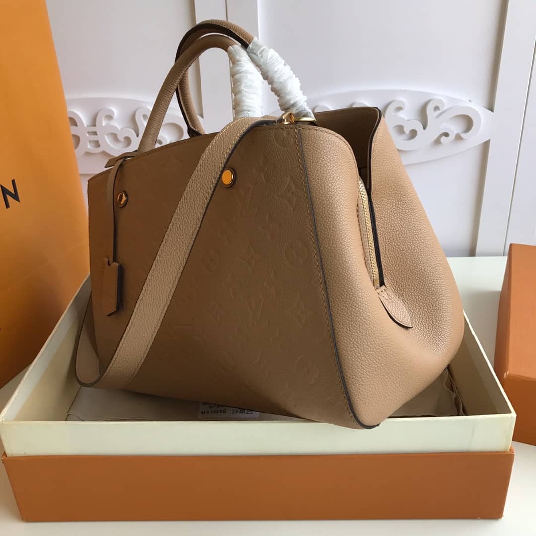 L0vis Vvtt0n Monogram Montaigne MM Shoulder Bag Replica Apricot M41048