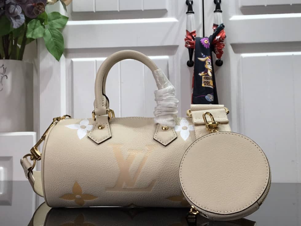 L0vis Vvtt0n Monogram Empreinte Papillon BB White M45708 Replica Shoulder Bag