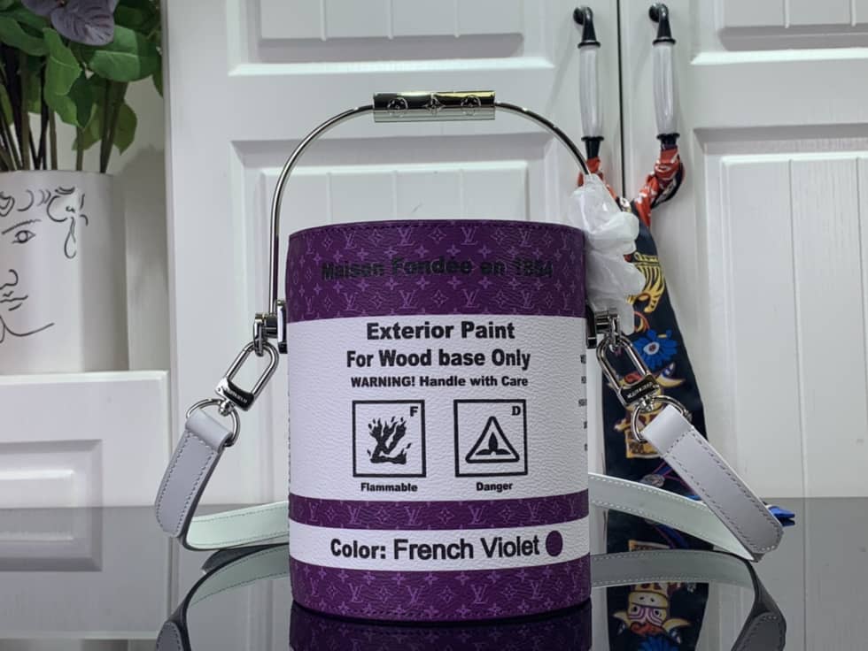 L0vis Vvtt0n Paint Can Purple M81591 Replica Bucket Bag