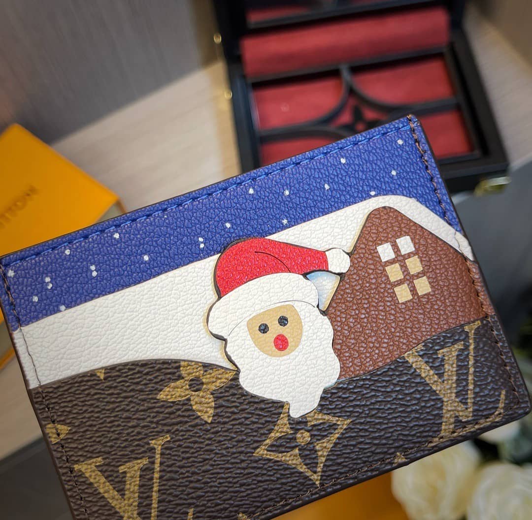 L0vis Vvtt0n Wallet Replica Monogram Canvas Card Holder Christmas Collection