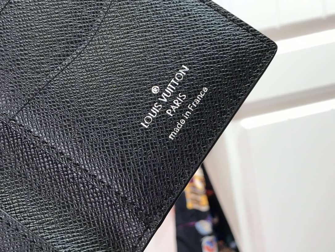 L0vis Vvtt0n Damier Graphite 3D Leather Grid Mens Card Bag Replica Black N60441