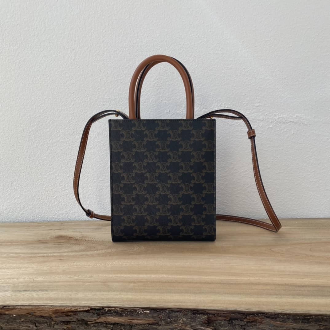 Ce1i*e Bag Dupe Triomphe Canvas Small Cabas Vertical Replica Bag