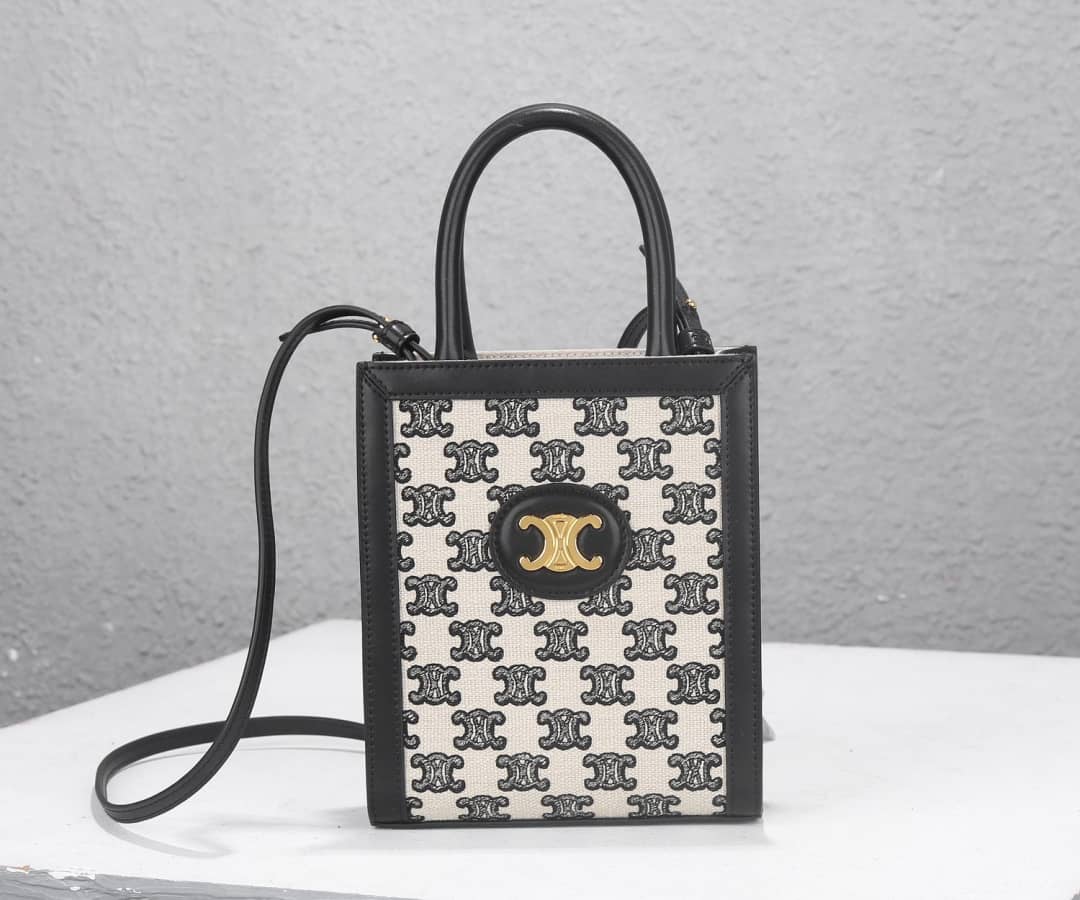 Ce1i*e Triomphe Canvas Small Cabas Vertical Replica Bag