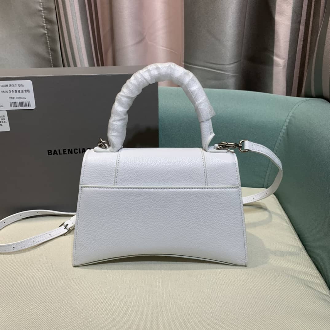 Ba1en*iaga Hourglass Leather Top Handle Replica Bag