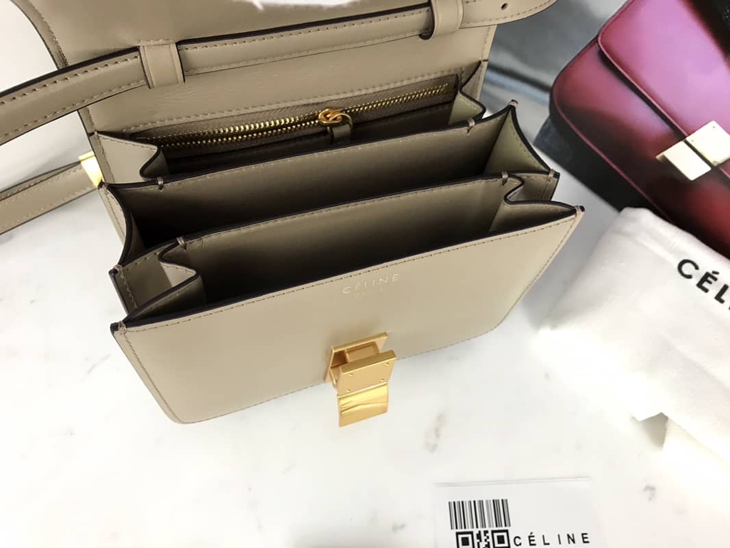 Ce1i*e Box Bag Dupe Teen Classic Calfskin Box Replica Handbag