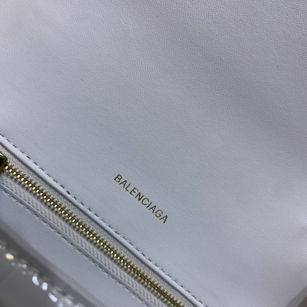 Ba1en*iaga Hourglass Leather Top Handle Replica Bag