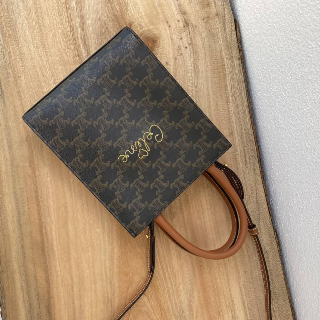Ce1i*e Bag Dupe Triomphe Canvas Small Cabas Vertical Replica Bag