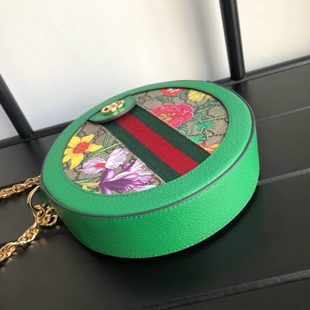 Gvc*1 Ophidia GG Flora Mini Replica Backpack Green 598661