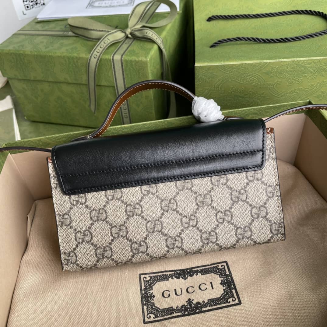 Gvc*1 Padlock GG Svp*me Canvas Top Handle Mini Bag Replica 652683