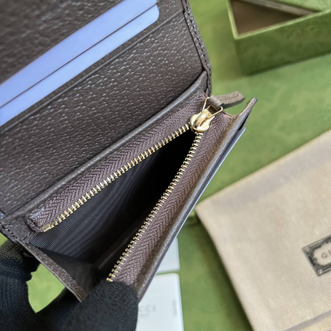 Gvc*1 Ophidia GG Card Case Wallet Replica 523155