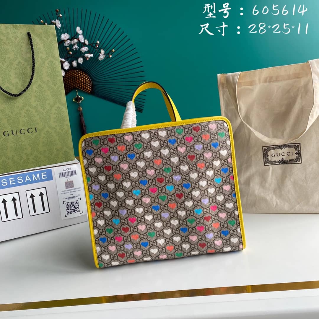 Gvc*1 GG Printed Multicolor Kids Girl Tote Replica 605614