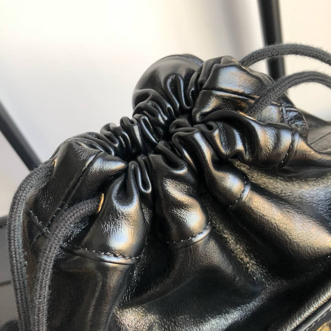 Gvc*1 1955 Horsebit Bucket Bag Replica Black 602118