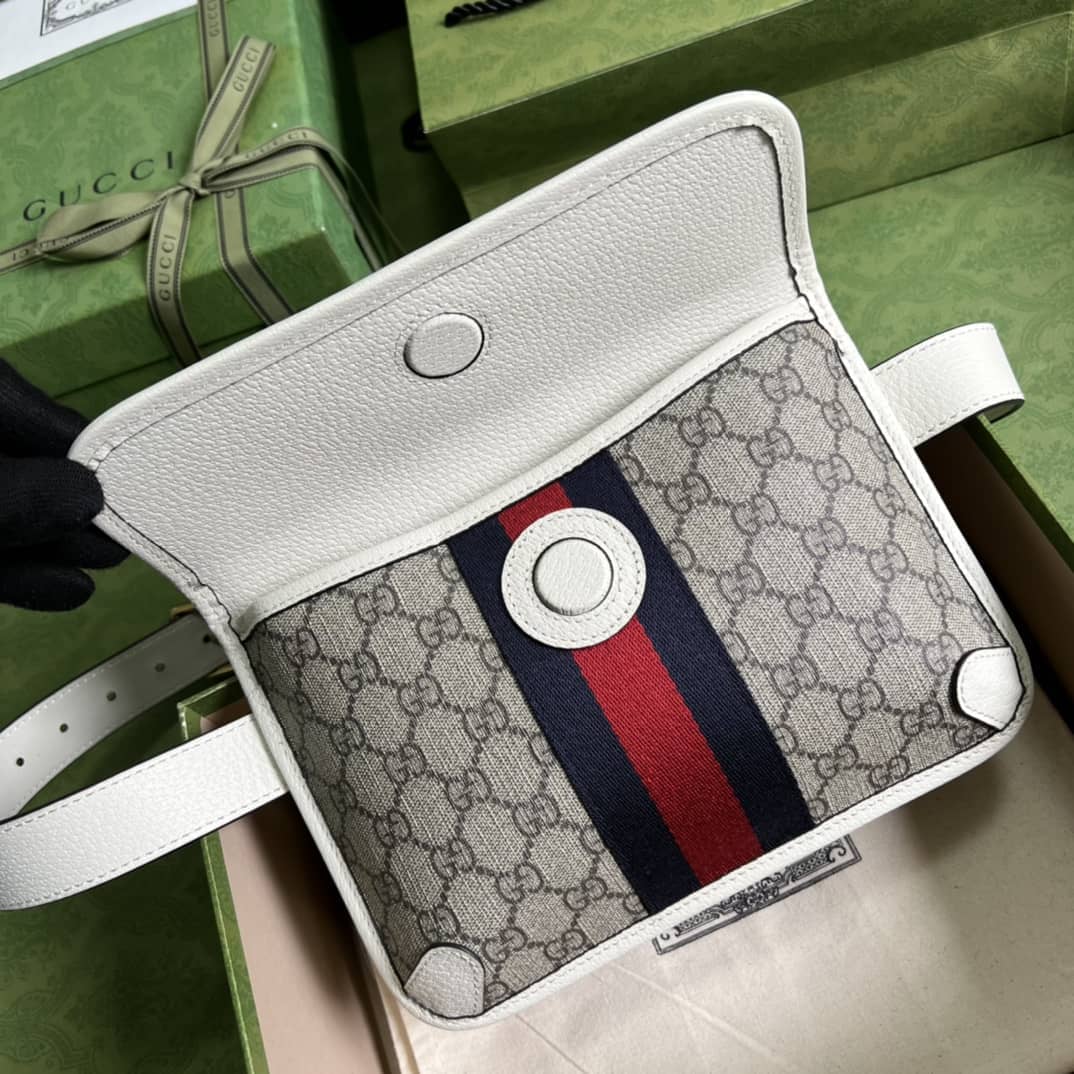 Gvc*1 Ophidia White 674081 Replica Belt Bag