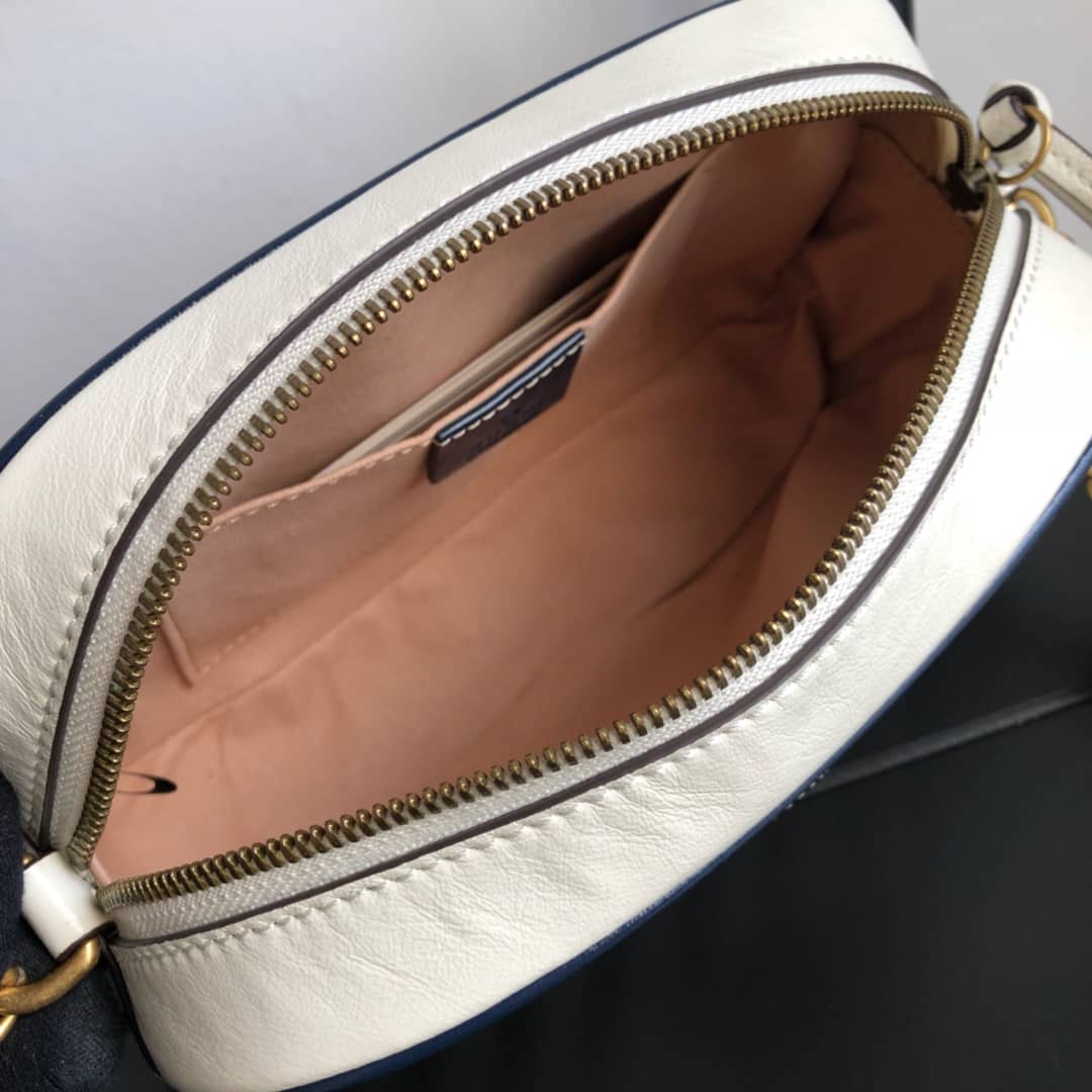 Gvc*1 GG Marmont Small Shoulder Handbag Camera Bag Replica White 447632