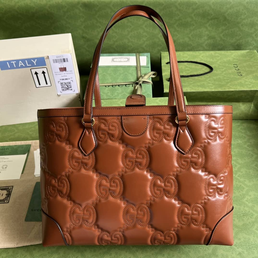 Gvc*1 GG Matelassé Leather Medium Tote Bag 631685 Replica
