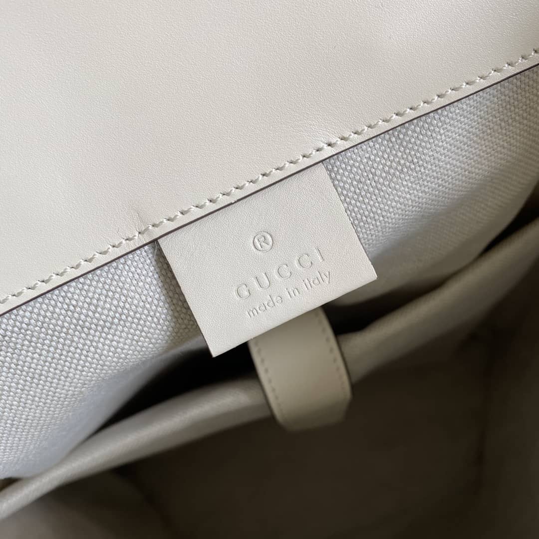 Gvc*1 GG Embossed Backpack Replica White 625770