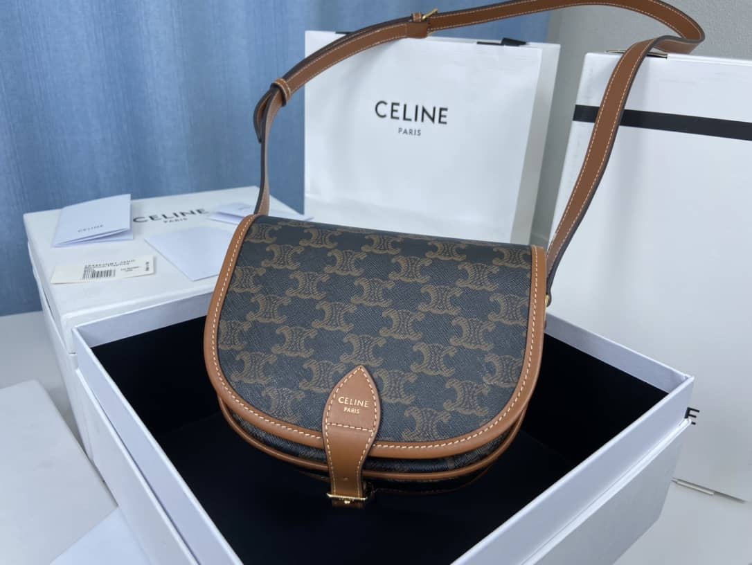 Ce1i*e Bag Dupe Triomphe Canvas Medium Folco Replica Bag