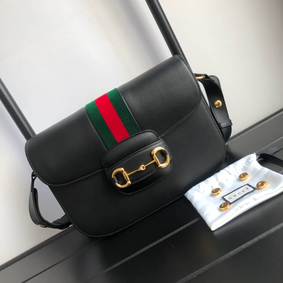 Gvc*1 Horsebit 1955 Shoulder Bag Replica Black 602204