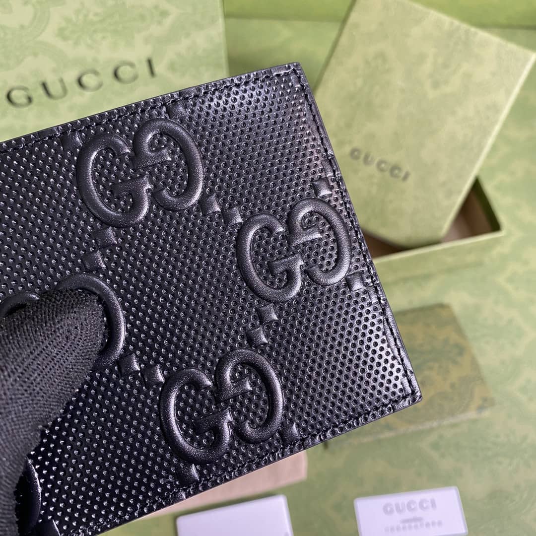 Gvc*1 GG Monogram Leather Folding Wallet Replica 625562