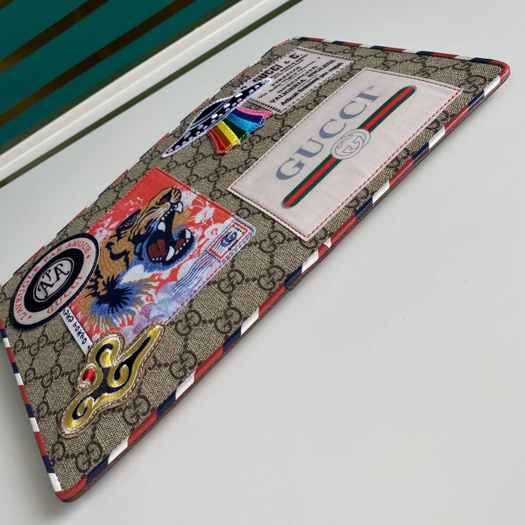 Gvc*1 GG Svp*me Monogram Courrier Zip Pouch Replica 473915